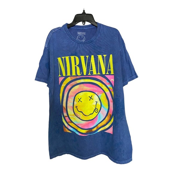 NIRVANA Other - Nirvana T-Shirt LARGE Women Crewneck Short Sleeve Graphic Band Tee Cotton Casual